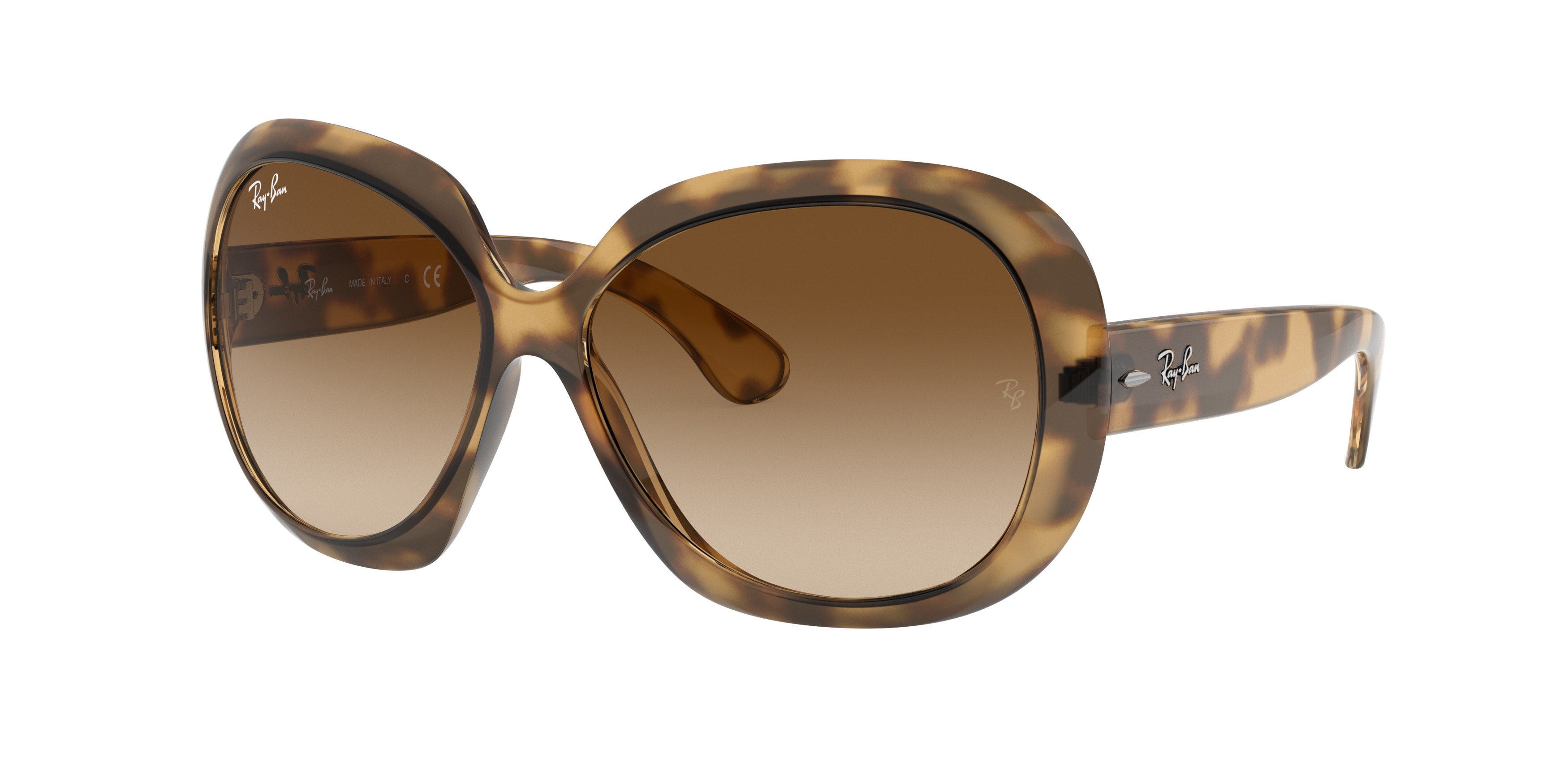 Ray - Ban Damen RB4098 Jackie Ohh Ii 642/13 Sonnenbrillen Injiziert SchildkröTe Braun Schmetterling Normal Schattiert-image